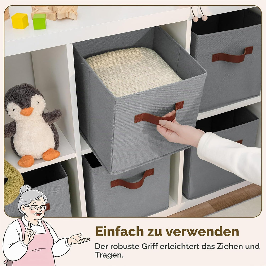 GRANNY SAYS Aufbewahrungswürfel Stoff, 6 Stück Aufbewahrungsboxen für Würfelregal, Regalkörbe 27 x 2