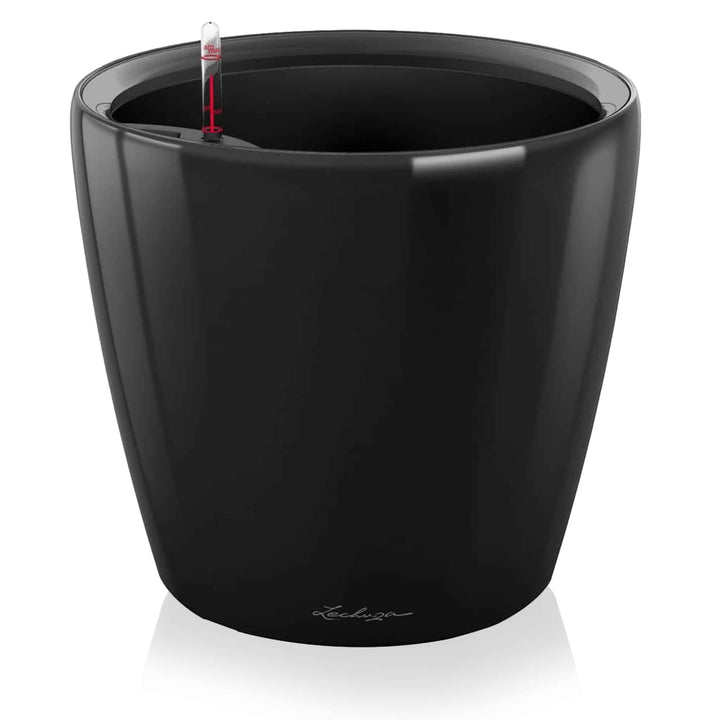 LECHUZA CLASSICO Premium LS 28 schwarz hochglanz 16049 28.5x28.5x26 cm Schwarz Hochglanz Einzel, 28.