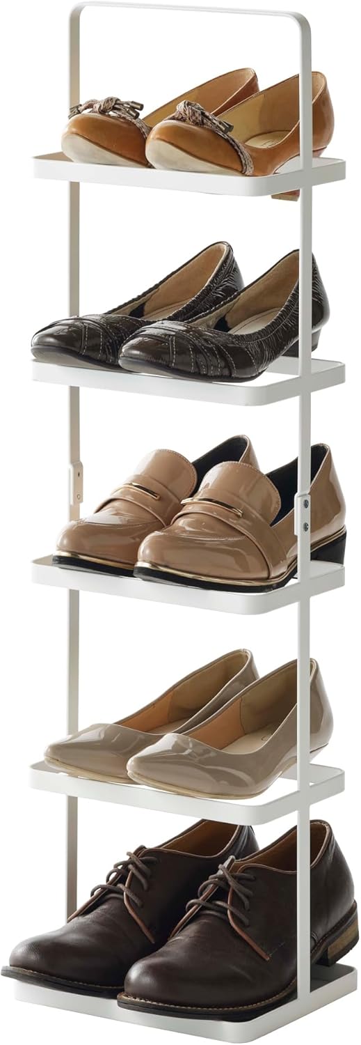 Shoe rack small - Tower - white Weiss Single, Weiss Single