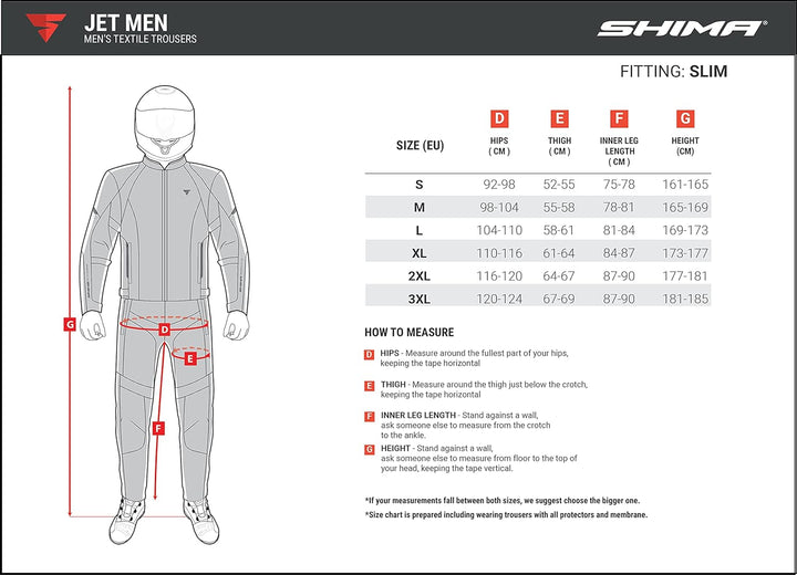 SHIMA JET Motorradhose Herren - Sommer Verstärkte Motorcycle Tourenhose Männer aus Mesh Textil mit W