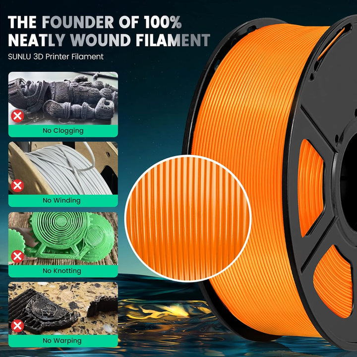 SUNLU PLA+ Filament 1.75mm, Verbesserte Haltbarkeit und Hohe Festigkeit, PLA Plus 3D Druckerfilament