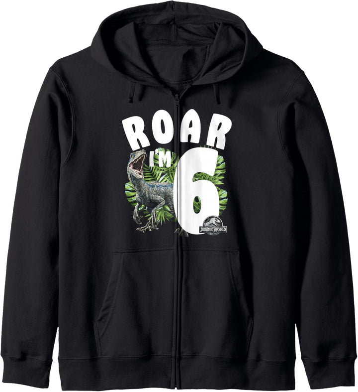 Jurassic World Birthday Raptor Roar I'm 6 Kapuzenjacke