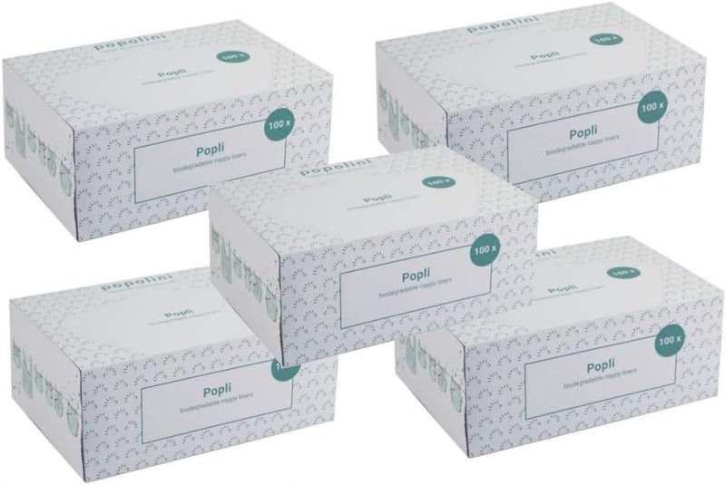 5x Popli Box Einweg-Windelvlies (500