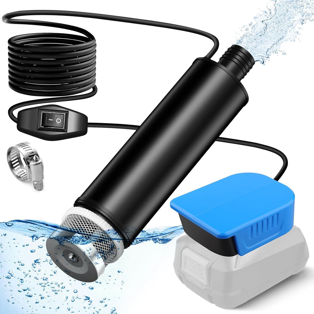 Tauchpumpe für Bosch Akku PBA 18V Schmutzwasserpumpe Wasserpumpe Flachwasserpumpe Saugpumpe Absaugpu