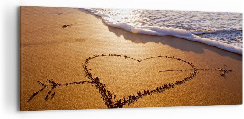 Panorama Bilder auf Leinwand 100x40cm Leinwandbild Sommer Meer Sand Strand Gross Wanddeko Bild Schla