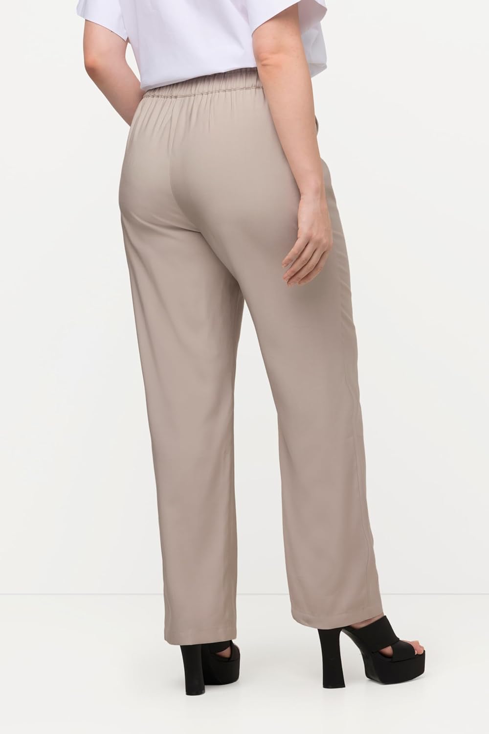 Ulla Popken Damen Hose 46 Graubeige, 46 Graubeige