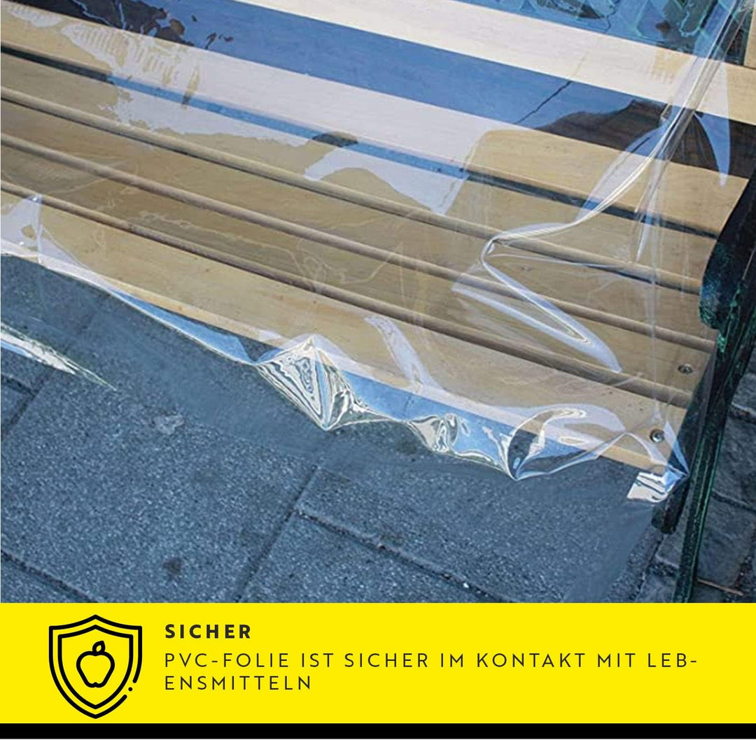1 mm x 140 cm breit Transparente Starke Flexible Folie zum Schutz vor Wind, Regen, Staub, 10m 140 cm