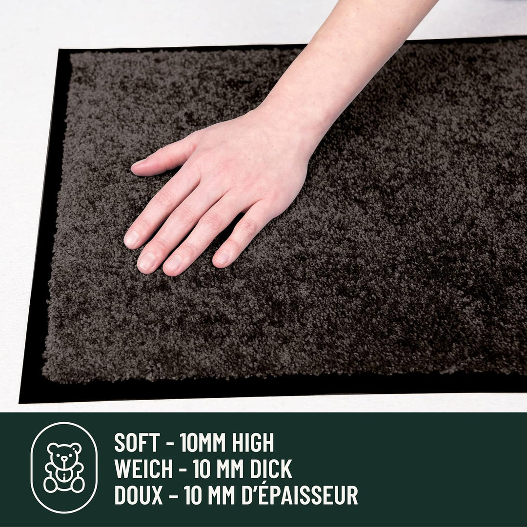 Studio M Fussmatte braun innen 40X60 cm OPTICLEAN - Schmutzfangmatte - rutschfeste Matte Braun 40 x