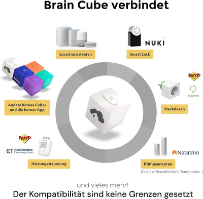 homee Smart Home Starter-Set mit Zentrale und EnOcean Cube - Steuerung per App - Sprachsteuerung mit