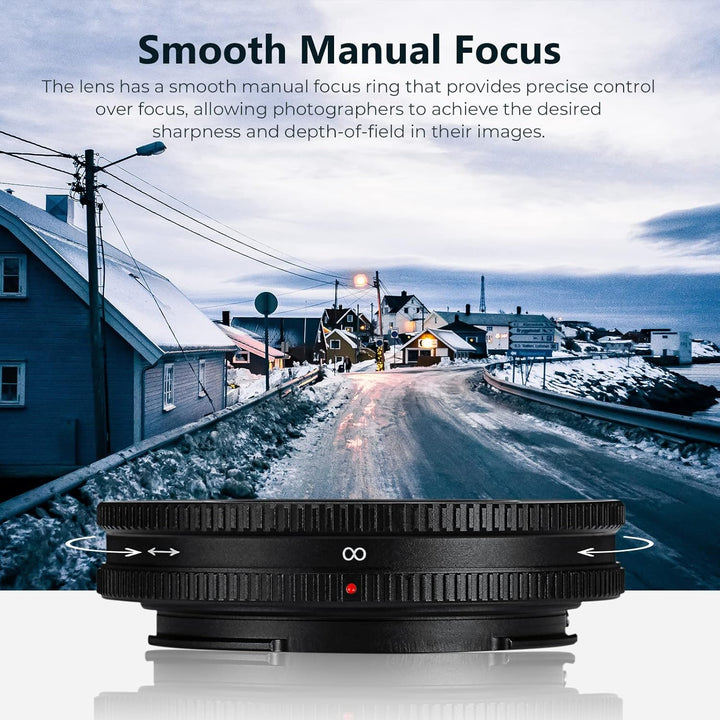7artisans 18mm F6.3 II UFO-Objektiv, kompatibel mit Fuji X-Mount spiegellosen Kameras X-Ｍ1 X-Ｍ2 X-Ｈ1