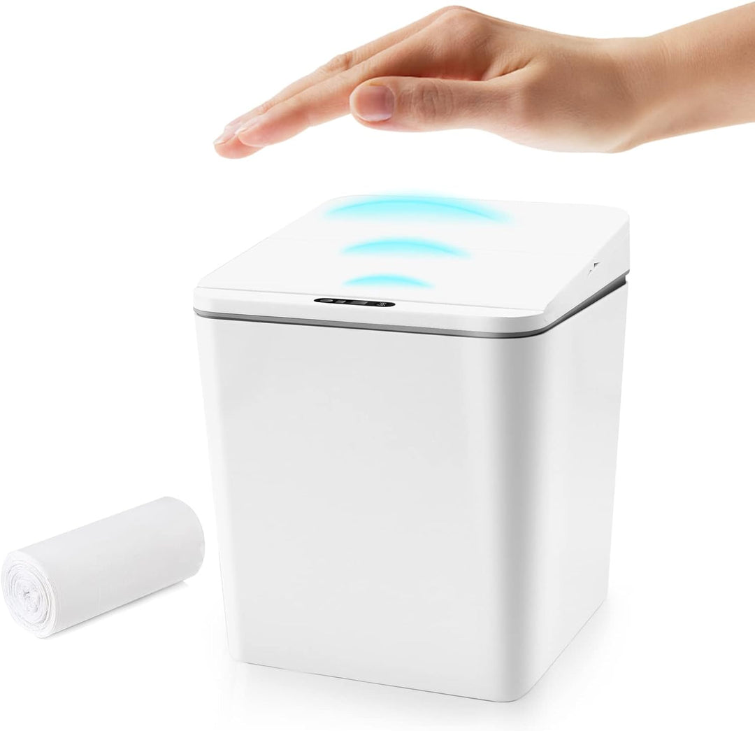 FEBHBRQ 6 Liter / 1,5 Gallon Automatische Erkennung Desktop Abfalleimer Box Form Mini Mülleimer mit