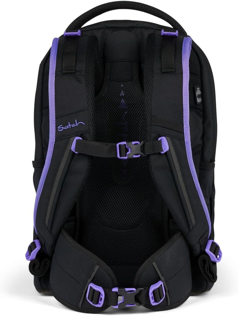 satch Pack Schulrucksack Set 2.tlg inkl. Schlamperbox Purple Phantom