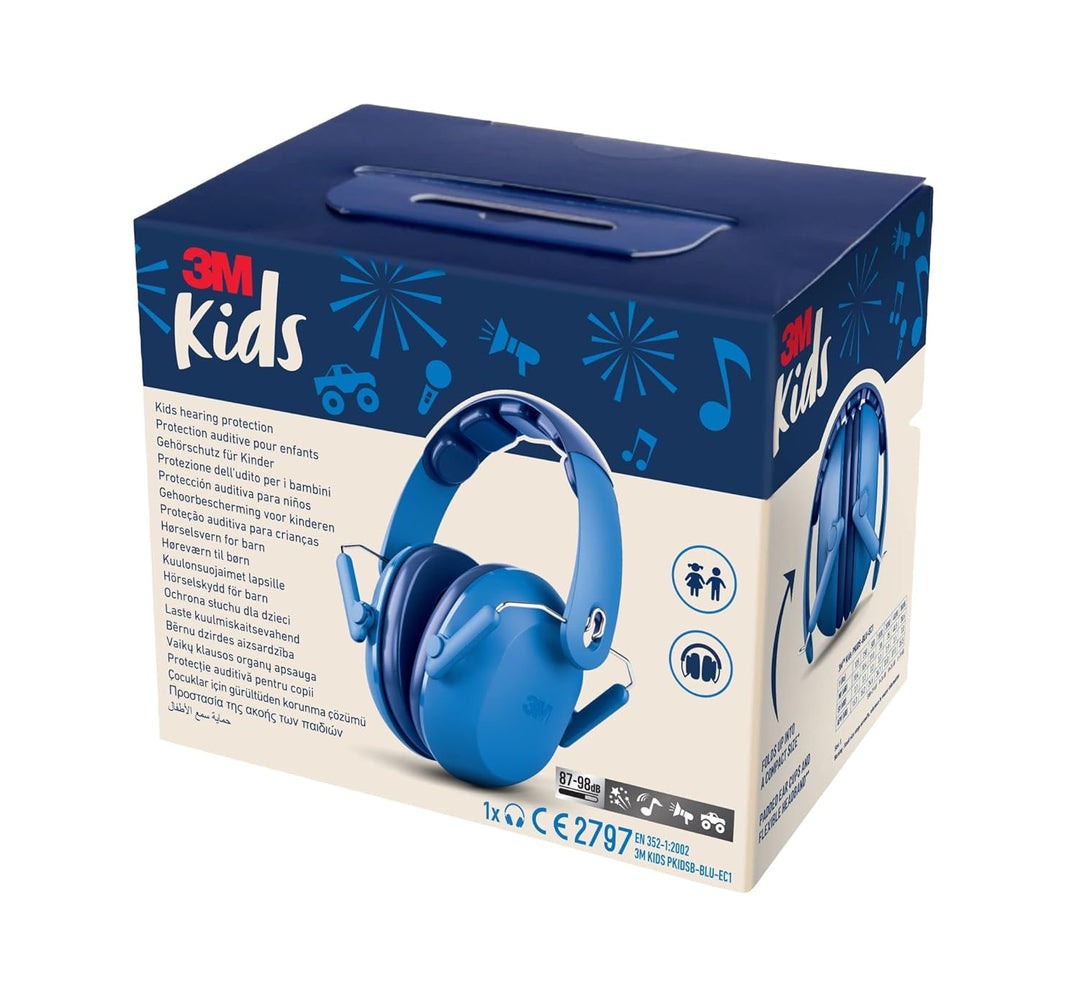 3M Gehörschutz für Kinder PKIDSB-BLU-E, blau (87-98 dB) Blau Single, Blau Single