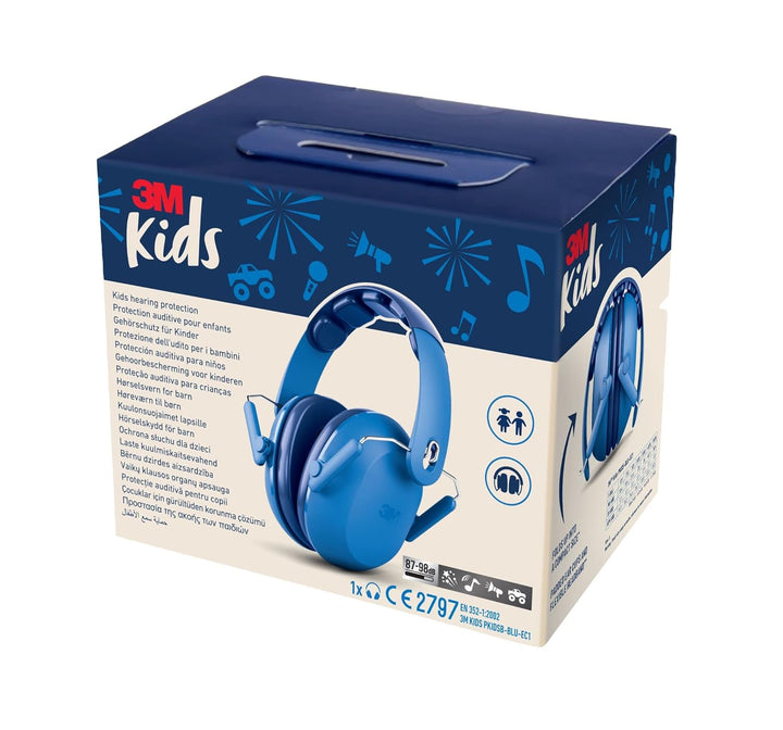 3M Gehörschutz für Kinder PKIDSB-BLU-E, blau (87-98 dB) Blau Single, Blau Single