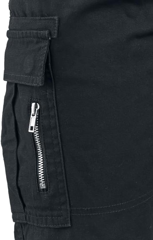 Black Premium by EMP Damen Schwarze Cargoshose mit seitliche Einschubtaschen und Gesässtaschen 27W /