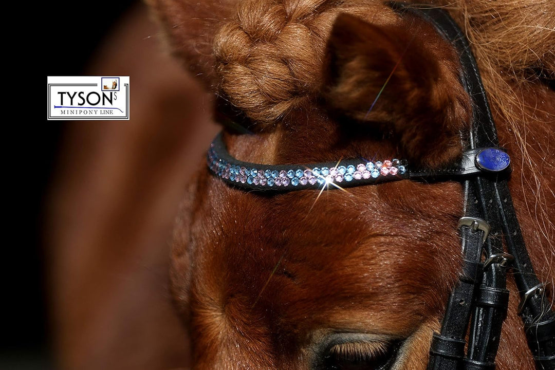 Trense Multi Minishetty Minishetty Rosa Hellblau zu wechseln ergonimisch geschnitten Ledertrense Led