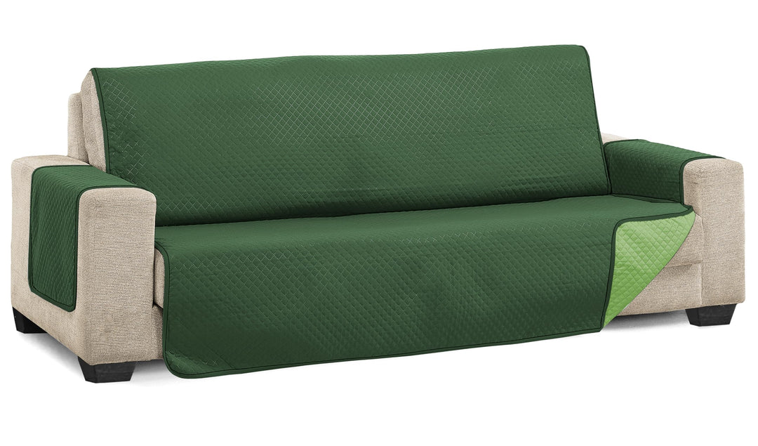 Martina Home Sofaüberwurf gepolstert, Grün/Flasche, 2-Sitzer (Diamond)