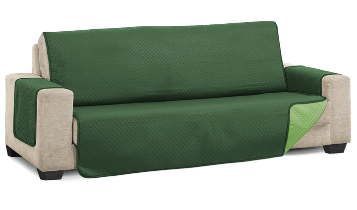 Martina Home Sofaüberwurf gepolstert, Grün/Flasche, 2-Sitzer (Diamond)