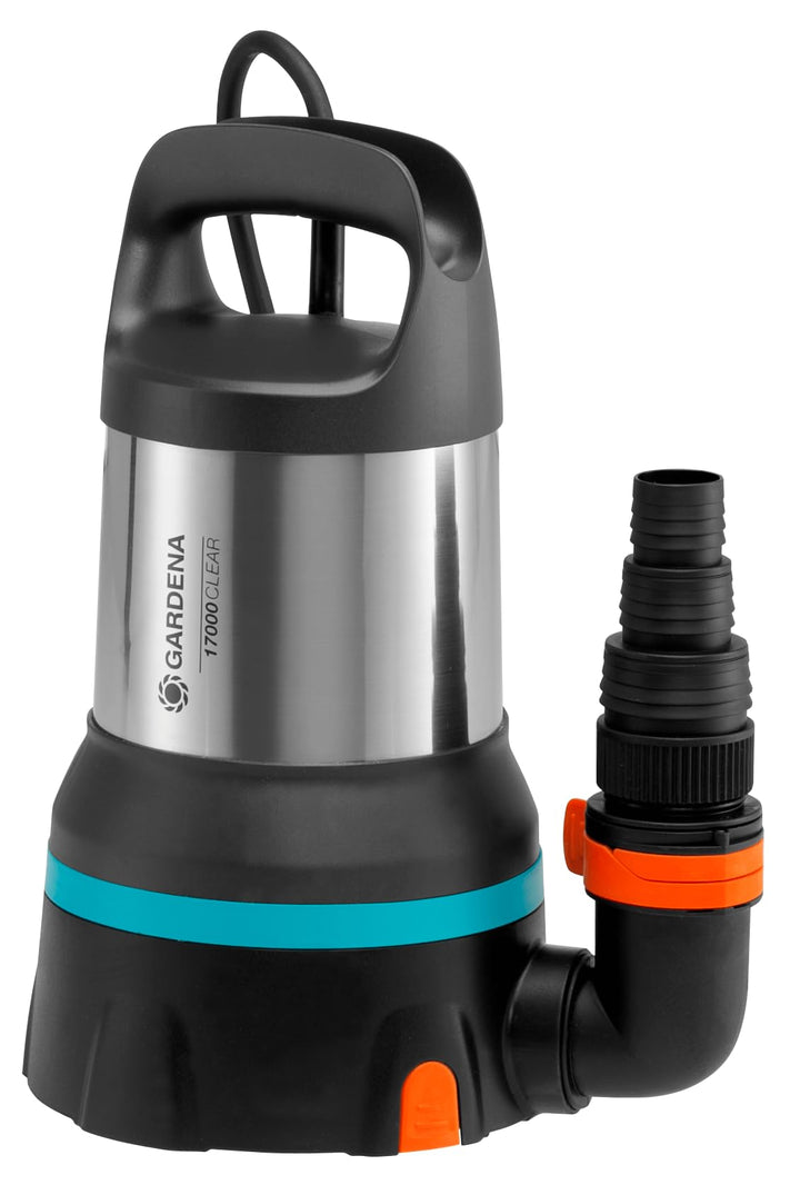 Gardena Klarwasser-Tauchpumpe 17000 aquasensor: Entwässerungspumpe mit innovativem Aquasensor, Förde