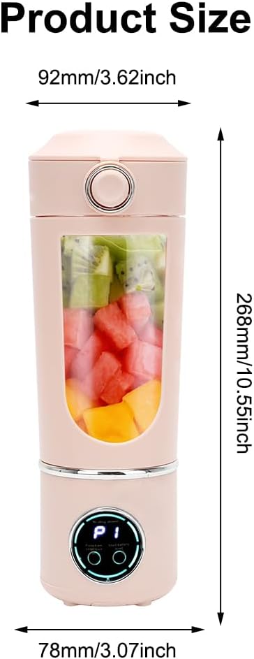 Tragbarer Mixer Smoothie Maker 700ml Mini-Mixer für Smoothies und Shakes Mini-Standmixer mit 12 Rost