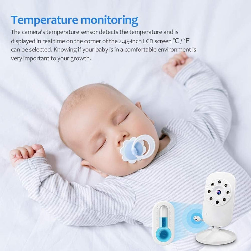 NWOUIIAY Baby Phone Baby Monitor 2.4 GHz Baby Kamera mit LCD Nachtsichtkamera HD Digital Video & Bid