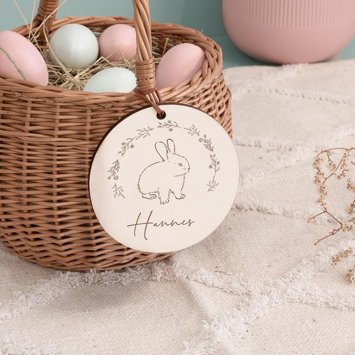 Personalisiertes Osterkörbchen – Weidenkörbchen für Kinder &amp; Babys – Mit süssem Tier-Design – Ostere