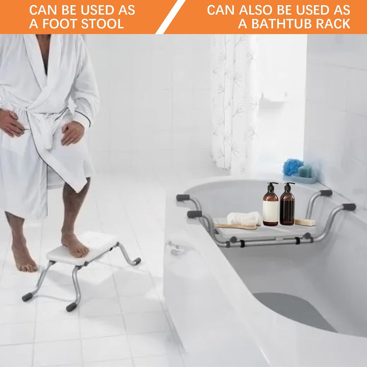 Badewannensitz,Badewannensitz Senioren, rutschfest Badewannenbretter,Ausziehbare 71-81.5 cm,150 KG T