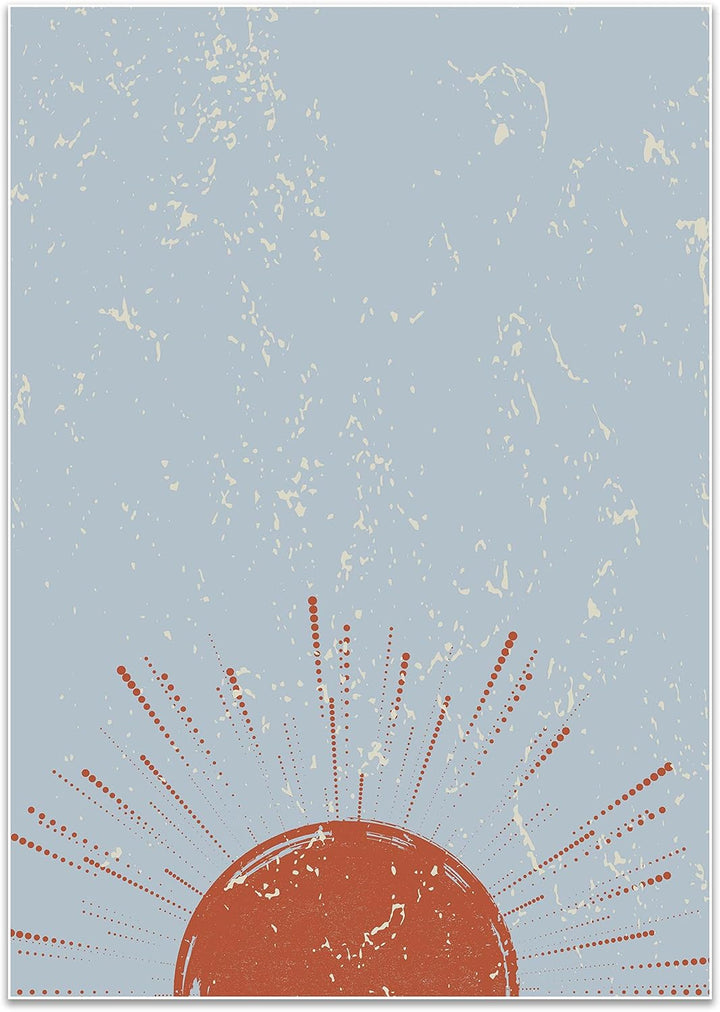 wandmotiv24 Poster als Wanddeko, Grösse Din A0, Minimalismus, Sonne, gelb, Moderne Wanddeko, Wandbil