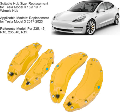 Bremssattelabdeckung für Model 3 18 Zoll 19 Zoll Radnabe 2017-2023 Roter Bremssattelschutz Verbesser