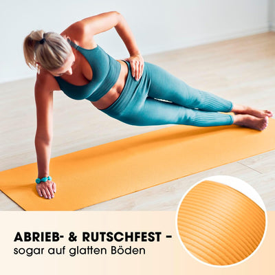 #DoYourFitness Fitnessmatte rutschfest | 183x61cm oder XXL 190x100cm | 0,8-2cm hoch | Gelenkschonend