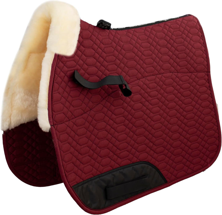 Engel Reitsport Lammfell Schabracke Half Lined SCHABRA1-VSS-BOR-MED Steppstoff Bordeauxrot Fell med.