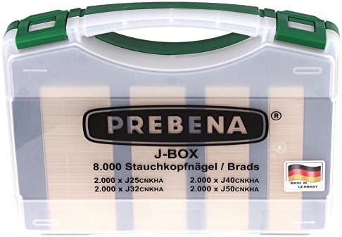 Prebena 2P-J50SDS Luftdruck Druckluftnagler 5-7 bar im Transportkoffer + Prebena J-BOX 8.000 Stauchk