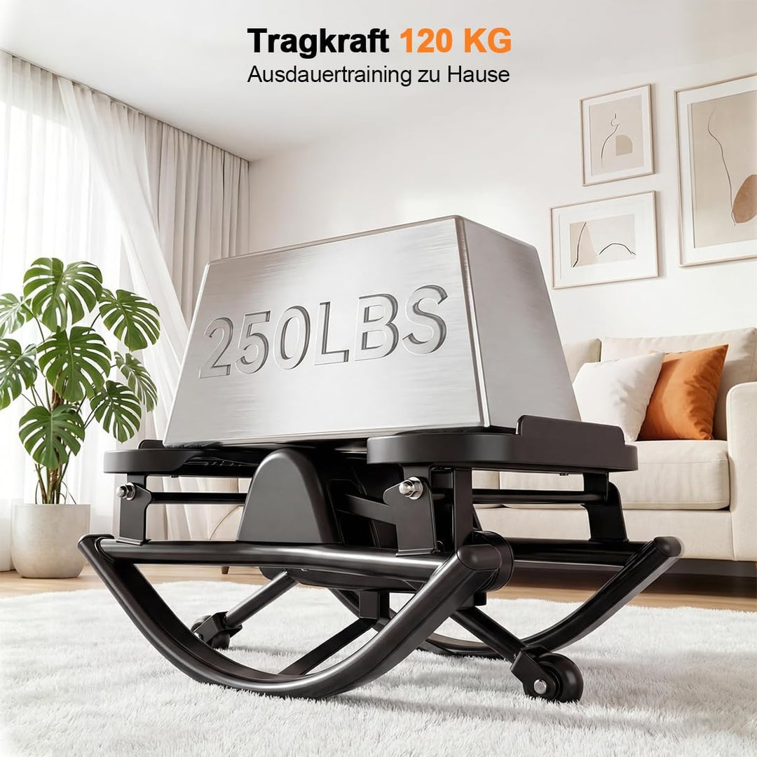 Rock Stepper für Zuhause mit 3D Bewegung | Seitlicher Schaukel Fitness Stepper, Widerstandsbändern&amp;A