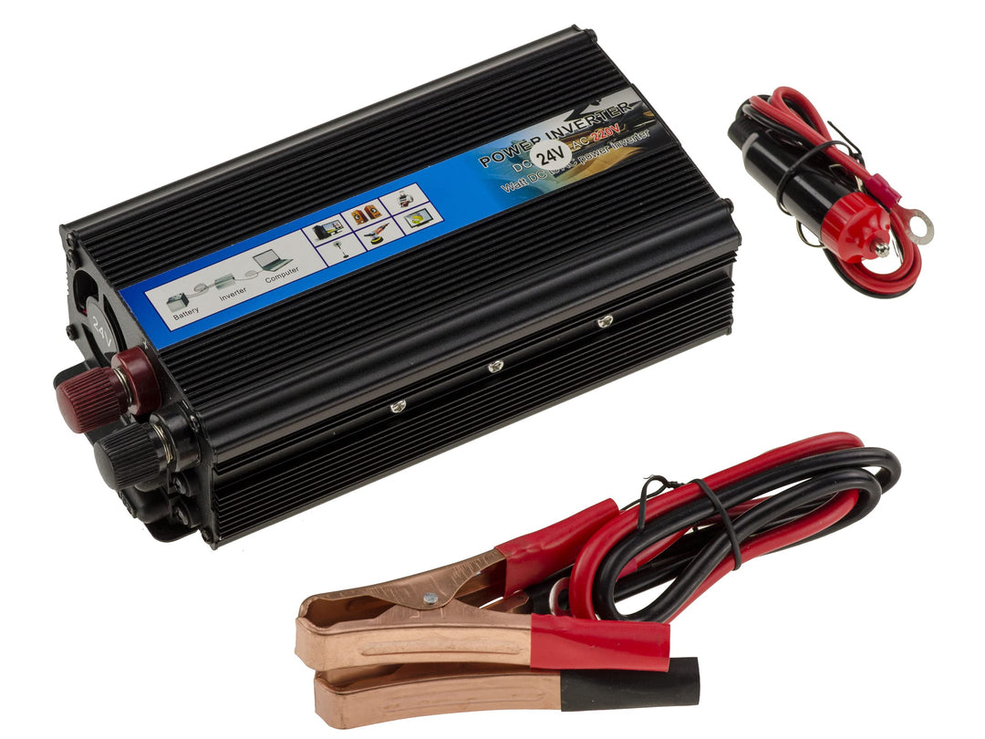 KALEA-INFORMATIQUE Spannungswandler 24V Eingang zu 220V Ausgang. Dauerleistung 500 WATTS, Spitzenlei
