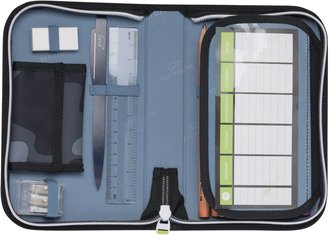 BECKMANN, Schulrucksack-Set Classic, 6-teilig, Grundschule, ergonomisch, inkl. Regenüberzug, 22L
