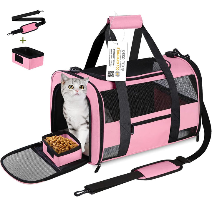 Transportbox für Katzen, Fluggesellschaften zugelassen für kleine Hunde, Kätzchen, für kleine, mitte