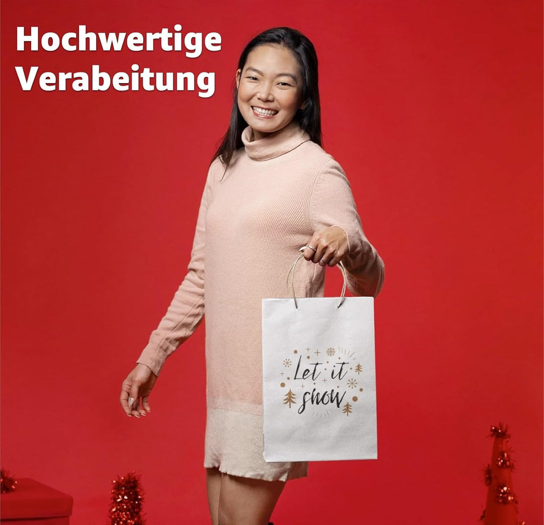 36 XXL-Geschenktaschen für Weihnachten: Grosse Weihnachtsgeschenktüten ideal für Präsente & Geschenk