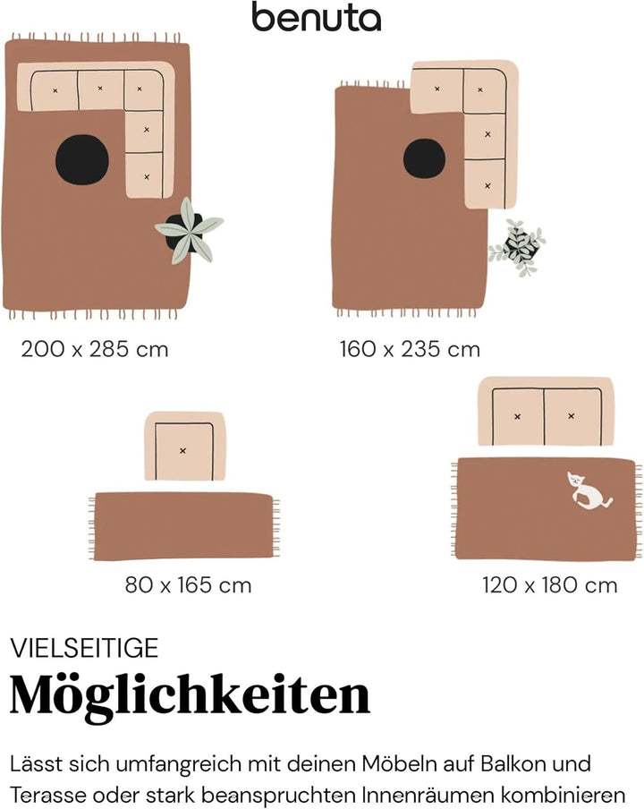 benuta In- & Outdoor-Teppich Artis Multicolor 80x165 cm 80x165 cm Multicolor, 80x165 cm Multicolor