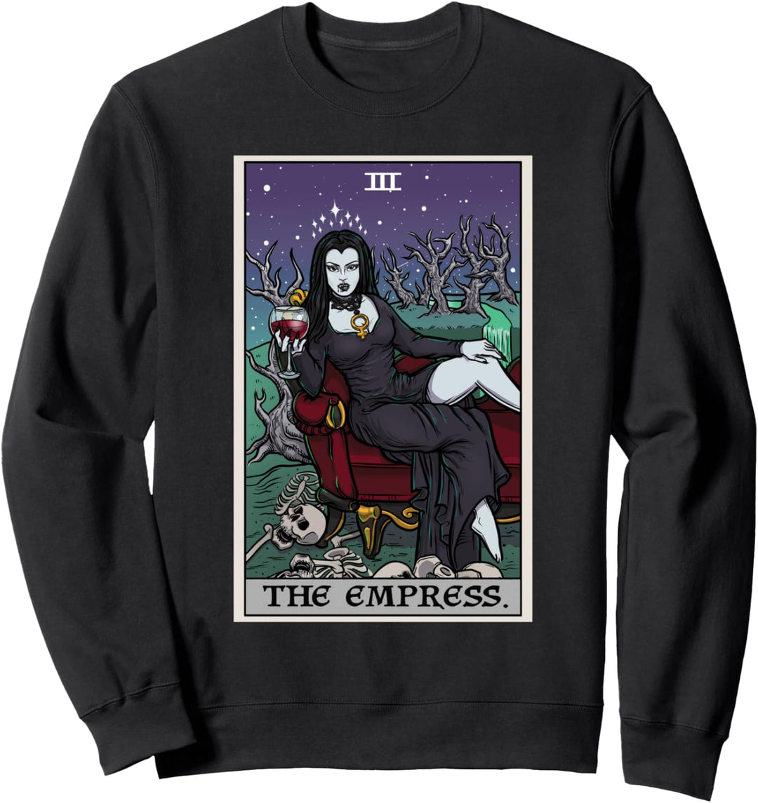 Tarotkarte für Halloween, Vampir, Gothic, Horror-Hexe Sweatshirt