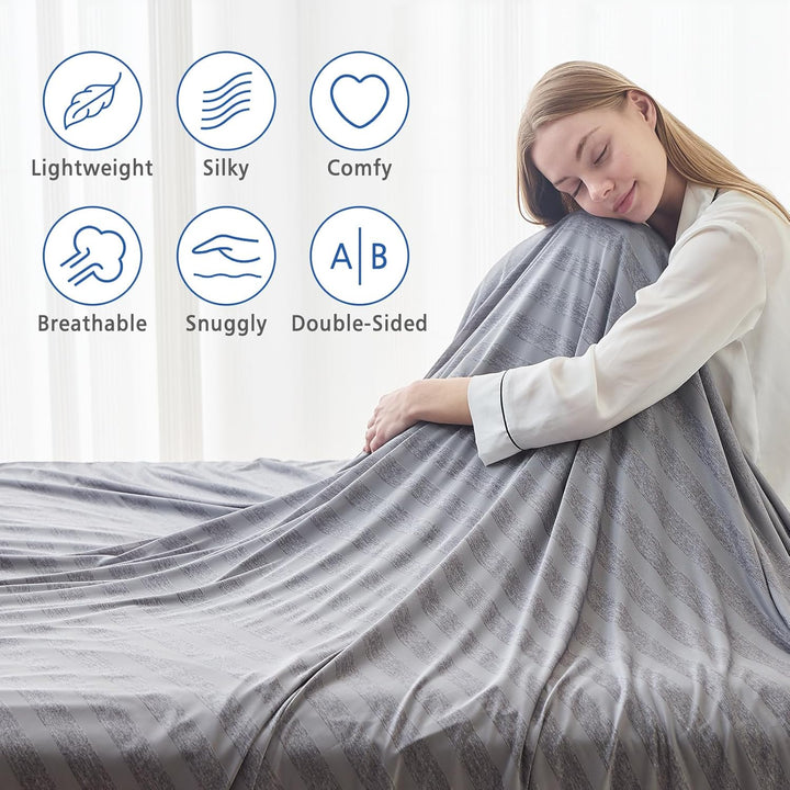 EMME Kühldecke Kühlende Decke, Arc-Chill Q-Max>0,5, 274 x228 cm, 2 in 1 Doppelseitige Dünne Sommerde