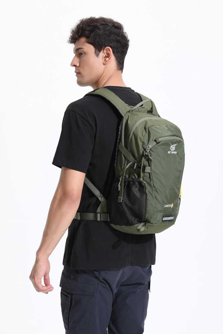 SKYSPER LANTC 20 Leicht Wanderrucksack 20L Klein Rucksack mit Rückenbelüftung Trekkingrucksack aus a