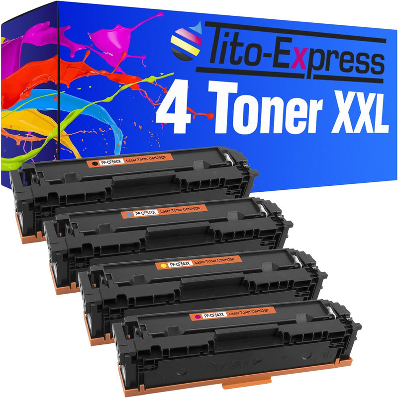 Tito-Express 4 Toner für HP CF540X-CF543X Color Laserjet Pro M254DNW M254NW M254DW M280NW MFP M281FW