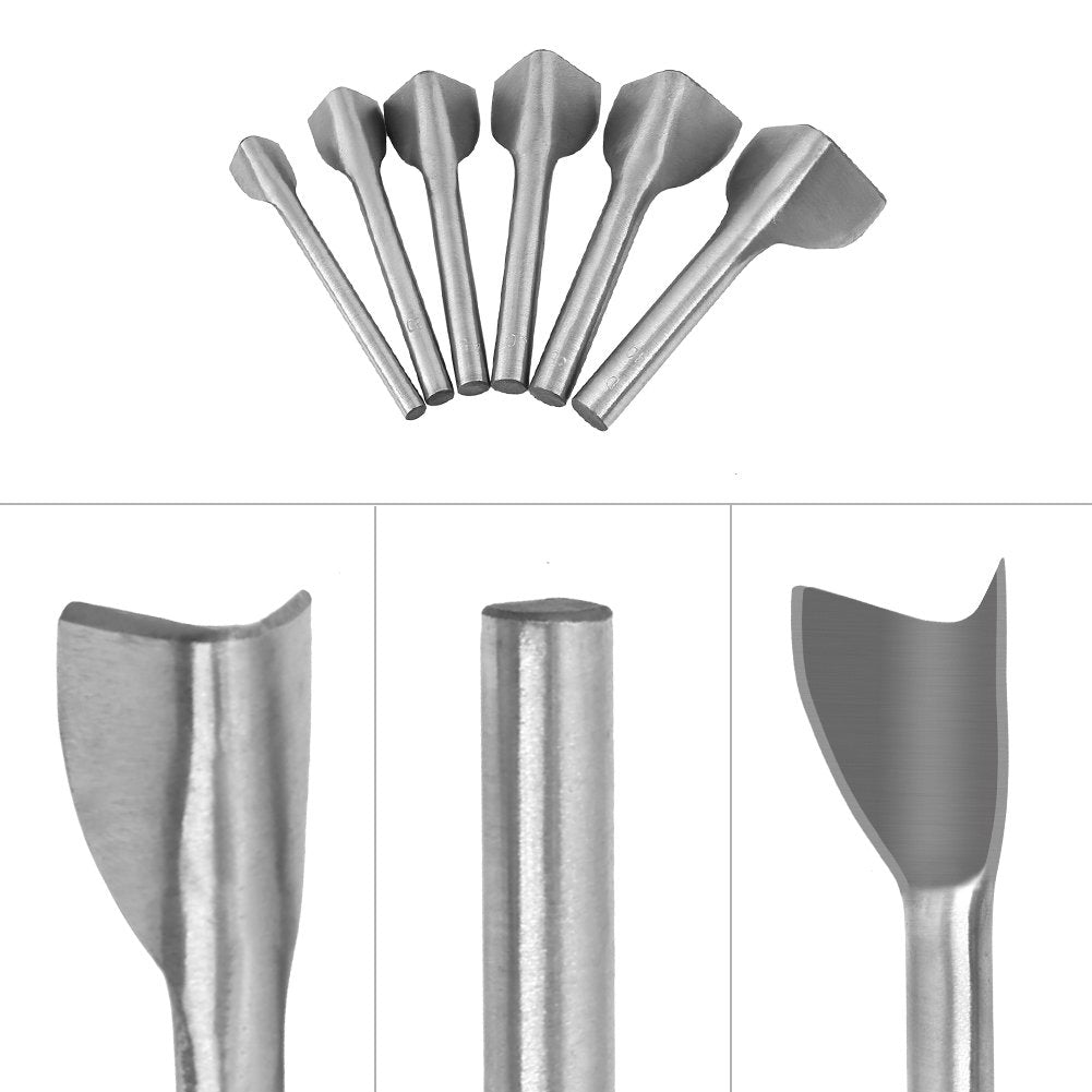 6 Stück/Set DIY Leder Carft V Form Stanzgürtel Endschneider für Zuhause Leder Nähen (15–40 mm)