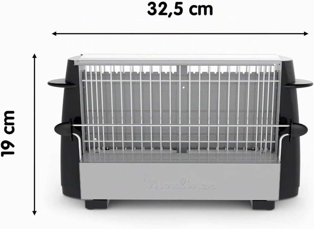 Moulinex A15453, Edelstahl, Schwarz, 1