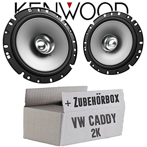 Lautsprecher Boxen Kenwood KFC-S1756-16,5cm Koax Auto Einbauzubehör - Einbauset passend für VW Caddy