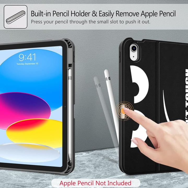 Fintie Tastatur Hülle für iPad 10. Generation 2022 (10.9 Zoll), Schutzhülle mit TPU Rückschale, Penc