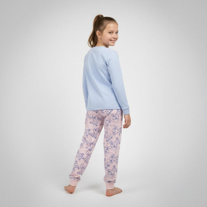 Disney Lilo und Stitch Mädchen-Schlafanzug, Stitch Pyjama, 100% Baumwolle, Gr. 128-176 (DE/NL/SE/PL,