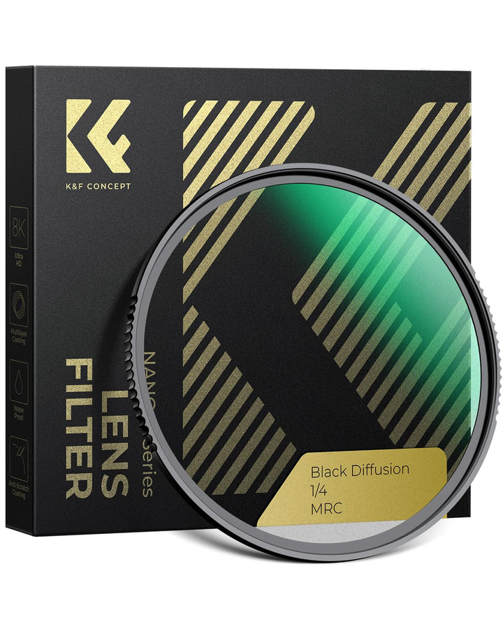 K&amp;F CONCEPT Filter Black-Mist 1/4 Filter 82mm Black Promist 1/4 aus Optisches Glas mit Nano-Beschich