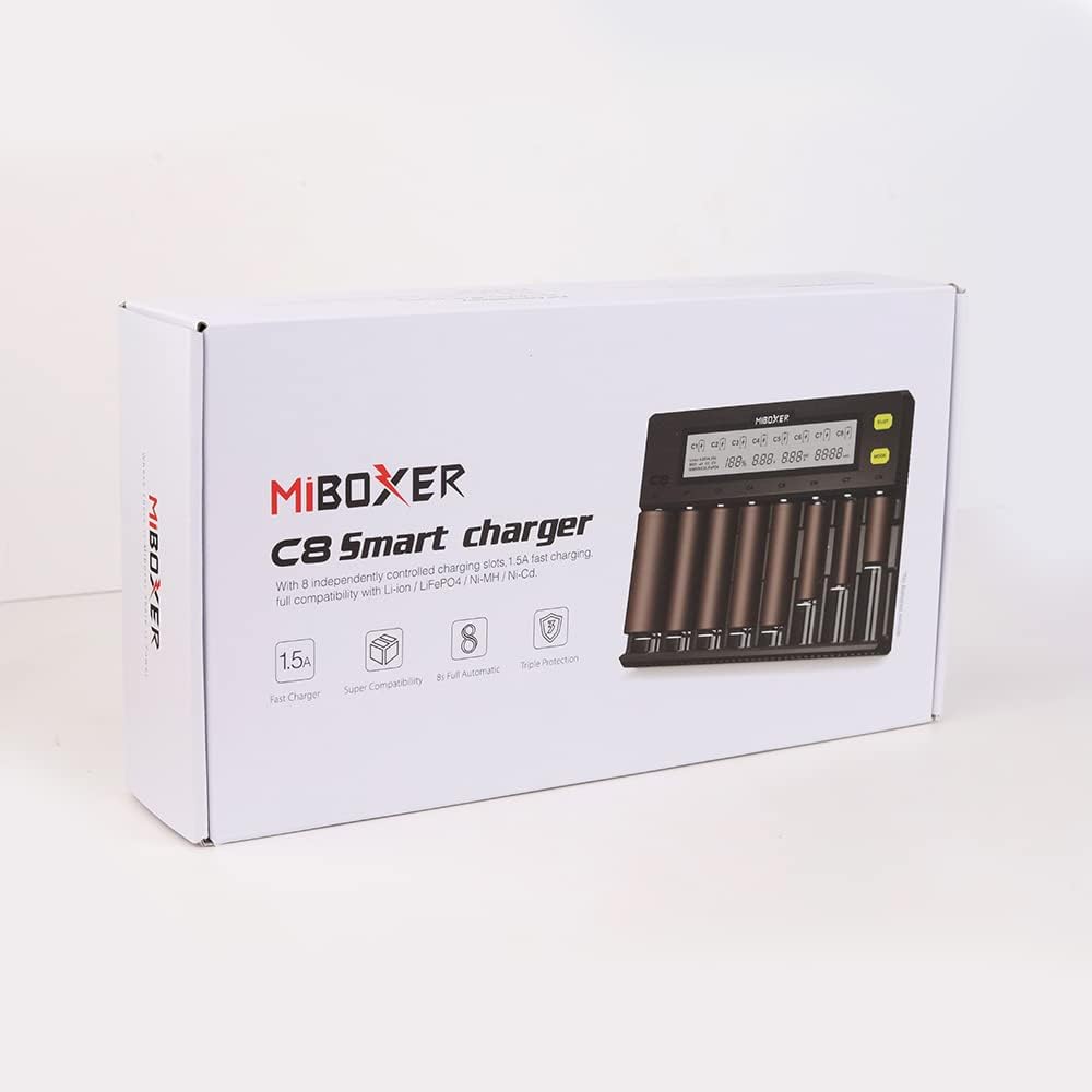 Universal akku Ladegerät, AUKSKY 18650 Baterieaufladegerät mit LCD-Display für Akkus NI-MH, NI-Cd, A