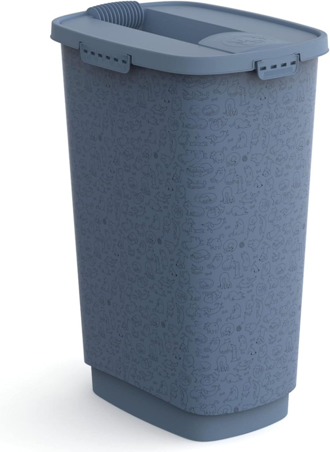 Rotho Cody Tierfutterbehälter Deckel, Kunststoff (PP) BPA-frei, blau, 50l, (39,7 x 29,6 x 58,5 cm) B